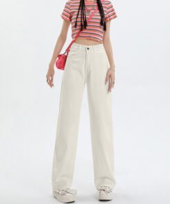 new style high waist slim loose straight drape mopping narrow wide leg pants | 1048 - Image 21