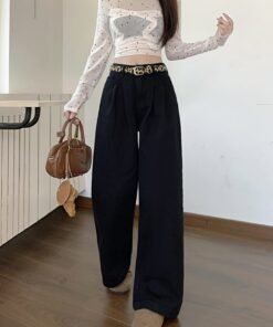 Loose Pleated Jeans Women's | 1084 - Image 7