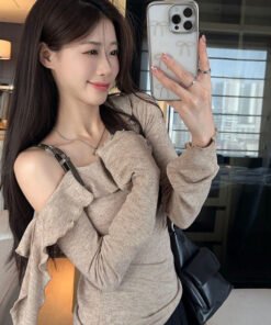 pure desire long-sleeved T-shirt with ruffles | 1074 - Image 4