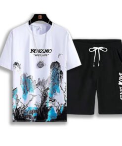ice silk suit ins casual summer versatile teen men's loose T-shirt | 1017 - Image 99