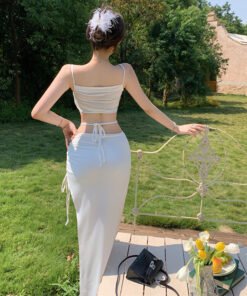 scheming waist exposed seaside holiday dress feeling | 1058 - Image 7