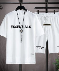 FEAR OF GOD DOUBLE LINE ESSENTIALS WAFFLE T SHORTS TWO-PIECE SET MEN'S SUMMER NEW STYLE WHOLESALE | 1015 - Image 88