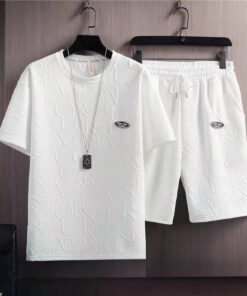 trendy all-match solid color casual short-sleeved T-shirt waffle top Korean style | 1054
