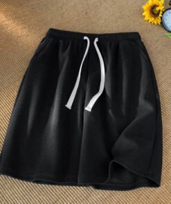 Waffle shorts men's summer thin new loose casual sports trendy beach American style five-point pants | 1035 - Image 4