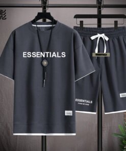 FEAR OF GOD DOUBLE LINE ESSENTIALS WAFFLE T SHORTS TWO-PIECE SET MEN'S SUMMER NEW STYLE WHOLESALE | 1015 - Image 100
