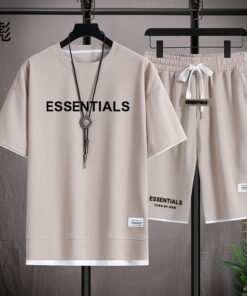FEAR OF GOD DOUBLE LINE ESSENTIALS WAFFLE T SHORTS TWO-PIECE SET MEN'S SUMMER NEW STYLE WHOLESALE | 1015 - Image 97