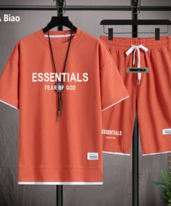 FEAR OF GOD DOUBLE LINE ESSENTIALS WAFFLE T SHORTS TWO-PIECE SET MEN'S SUMMER NEW STYLE WHOLESALE | 1015 - Image 36