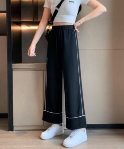" Real shot shorts women's high waist summer wide leg 5-point pants" | 1077 - Image 3