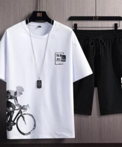ice silk suit ins casual summer versatile teen men's loose T-shirt | 1017 - Image 36