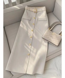 hot style high-end temperament pear-shaped figure long skirt autumn | 1042 - Image 3