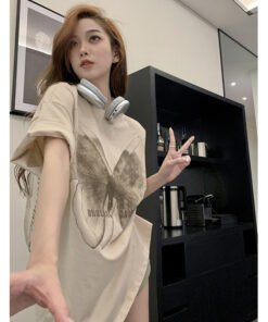 Cotton Back Hemming Short Sleeve T-shirt Printed | 1008 - Image 6