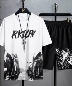 ice silk suit ins casual summer versatile teen men's loose T-shirt | 1017 - Image 52