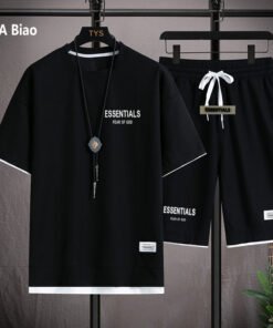 FEAR OF GOD DOUBLE LINE ESSENTIALS WAFFLE T SHORTS TWO-PIECE SET MEN'S SUMMER NEW STYLE WHOLESALE | 1015 - Image 52