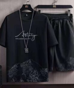 ice silk suit ins casual summer versatile teen men's loose T-shirt | 1017 - Image 13