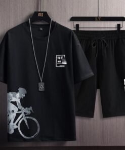 ice silk suit ins casual summer versatile teen men's loose T-shirt | 1017 - Image 46