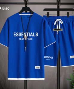FEAR OF GOD DOUBLE LINE ESSENTIALS WAFFLE T SHORTS TWO-PIECE SET MEN'S SUMMER NEW STYLE WHOLESALE | 1015 - Image 34