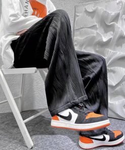 High-end pants men's spring high street ins trend white casual pants | 1056 - Image 15