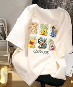 Short-sleeved T-shirt couple covering flesh loose temperament T-shirt | 1053 - Image 78