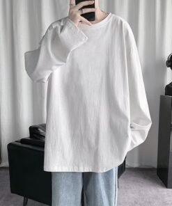 loose round neck couple bottoming shirt | 1088 - Image 49