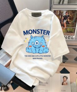 Short-sleeved T-shirt couple covering flesh loose temperament T-shirt | 1053 - Image 18