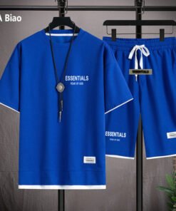 FEAR OF GOD DOUBLE LINE ESSENTIALS WAFFLE T SHORTS TWO-PIECE SET MEN'S SUMMER NEW STYLE WHOLESALE | 1015 - Image 70