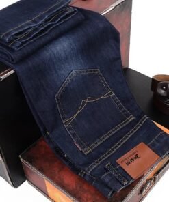 men's jeans business stretch pants casual versatile men's wear mid-waist loose  | 1036 - Image 65