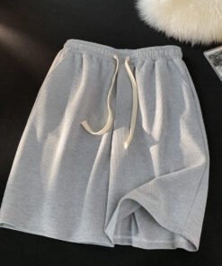 Waffle shorts men's summer thin new loose casual sports trendy beach American style five-point pants | 1035 - Image 36