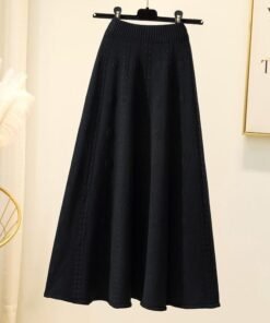 knitted skirt for women 2024 autumn and winter mid-length jacquard temperament | 1052 - Image 8