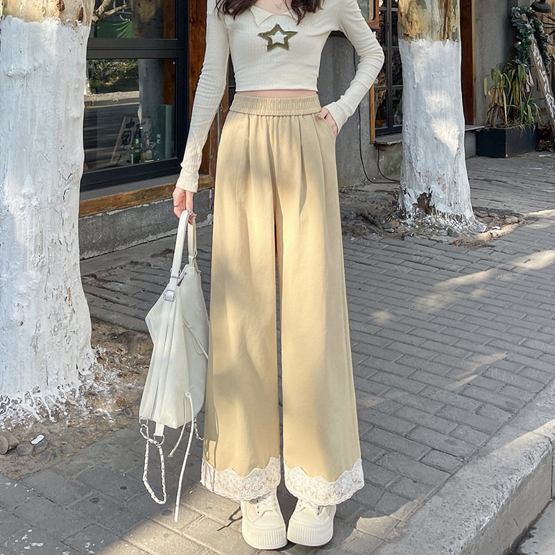Versatile lace wide-leg pants for women | 1085 - Image 20