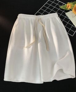 Waffle shorts men's summer thin new loose casual sports trendy beach American style five-point pants | 1035 - Image 42