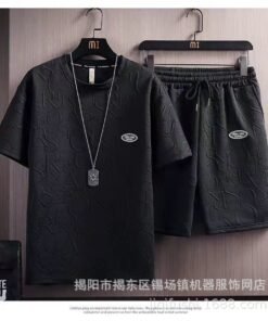 trendy all-match solid color casual short-sleeved T-shirt waffle top Korean style | 1054 - Image 9
