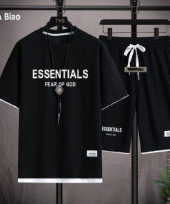 FEAR OF GOD DOUBLE LINE ESSENTIALS WAFFLE T SHORTS TWO-PIECE SET MEN'S SUMMER NEW STYLE WHOLESALE | 1015 - Image 7