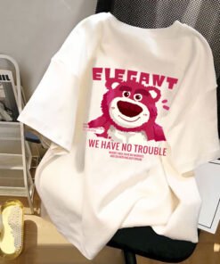 Short-sleeved T-shirt couple covering flesh loose temperament T-shirt | 1053 - Image 43