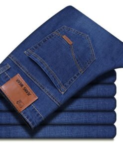 men's jeans business stretch pants casual versatile men's wear mid-waist loose  | 1036 - Image 13