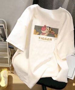 Short-sleeved T-shirt couple covering flesh loose temperament T-shirt | 1053 - Image 60