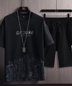 ice silk suit ins casual summer versatile teen men's loose T-shirt | 1017 - Image 30