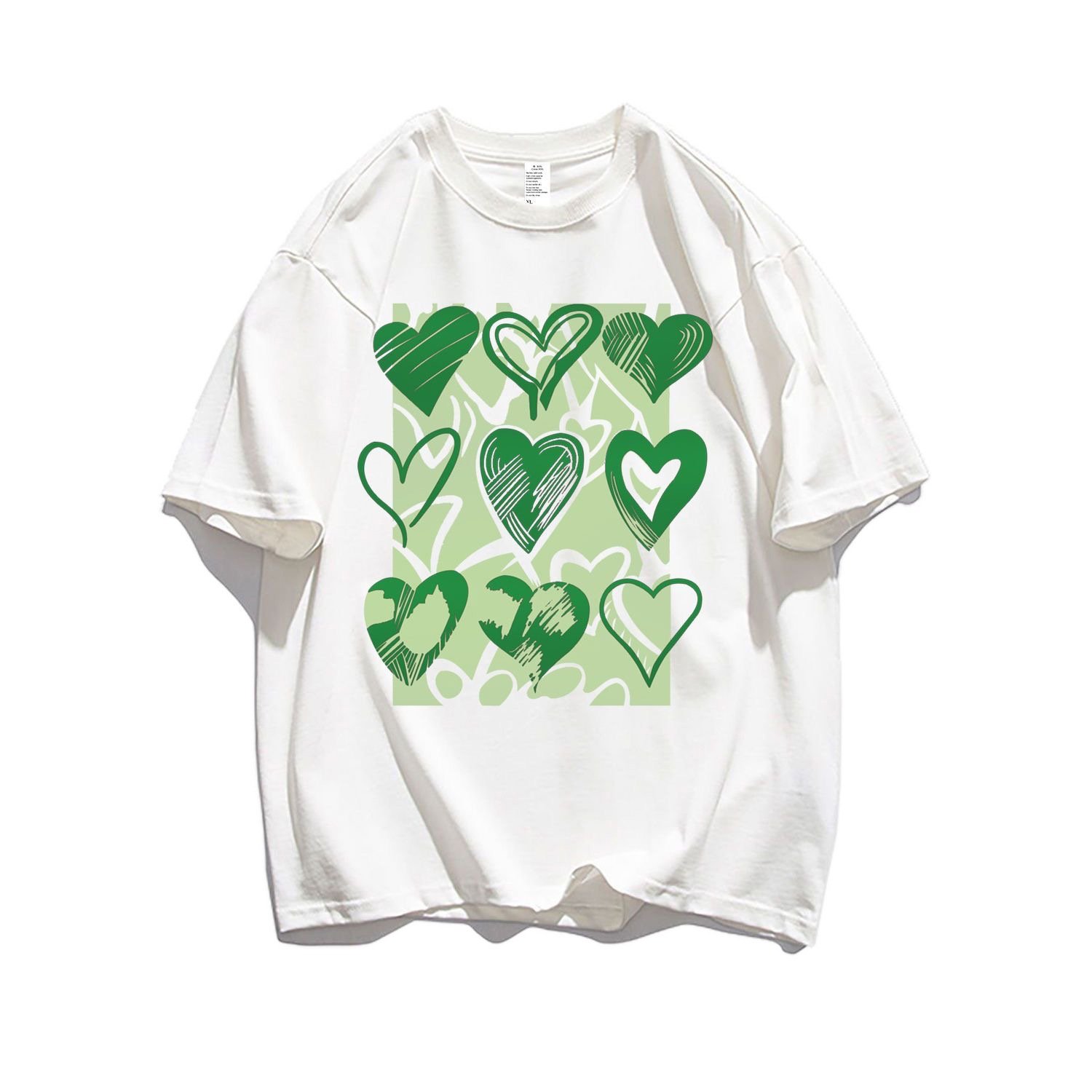 Short-sleeved T-shirt couple covering flesh loose temperament T-shirt | 1053 - Image 5