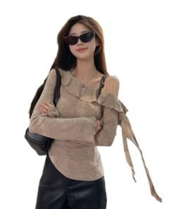 pure desire long-sleeved T-shirt with ruffles | 1074 - Image 5