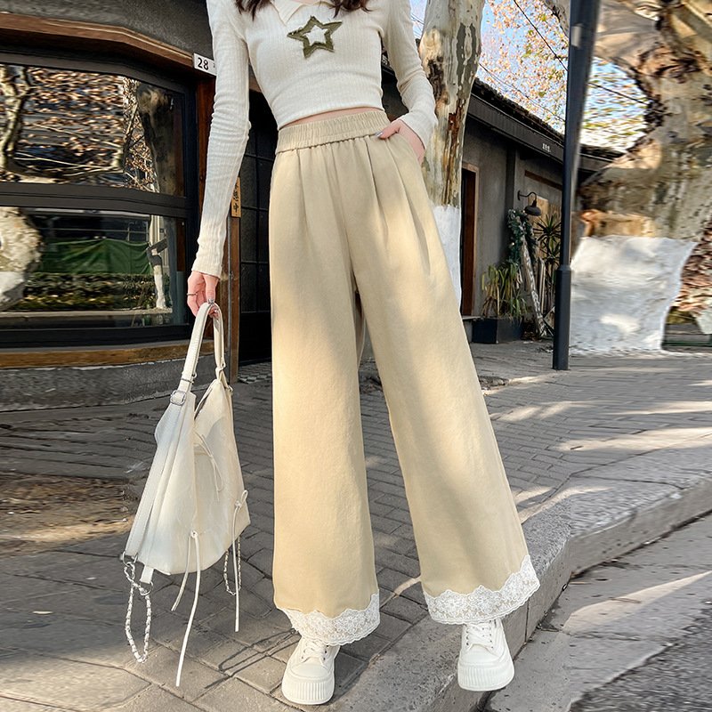 Versatile lace wide-leg pants for women | 1085 - Image 2