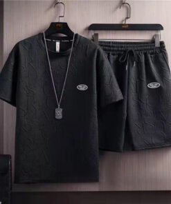 trendy all-match solid color casual short-sleeved T-shirt waffle top Korean style | 1054 - Image 3