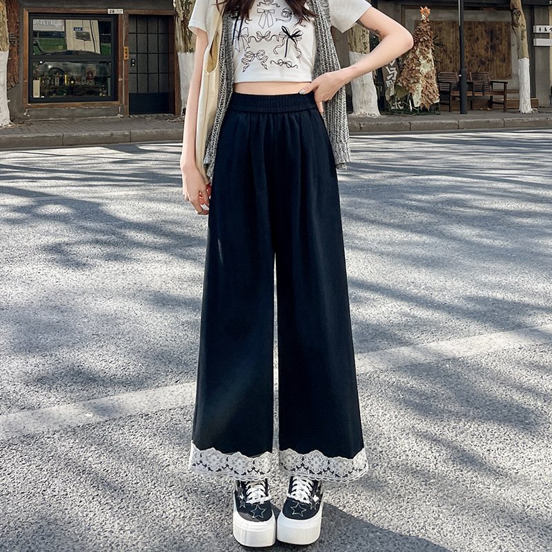 Versatile lace wide-leg pants for women | 1085 - Image 7