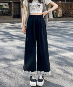 Versatile lace wide-leg pants for women | 1085 - Image 10