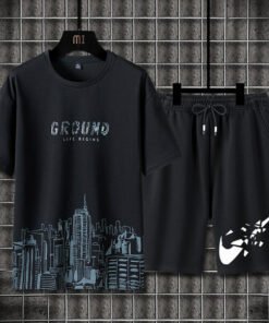 ice silk suit ins casual summer versatile teen men's loose T-shirt | 1017 - Image 3