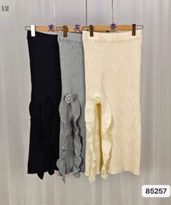 women 2024 autumn and winter new high waist slim milky white mid-length skirt Frech style |1043 - Image 4