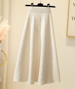 knitted skirt for women 2024 autumn and winter mid-length jacquard temperament | 1052 - Image 19