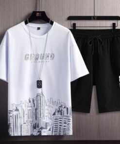 ice silk suit ins casual summer versatile teen men's loose T-shirt | 1017 - Image 20