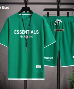FEAR OF GOD DOUBLE LINE ESSENTIALS WAFFLE T SHORTS TWO-PIECE SET MEN'S SUMMER NEW STYLE WHOLESALE | 1015 - Image 29