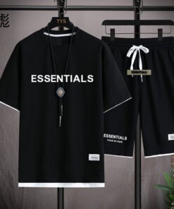 FEAR OF GOD DOUBLE LINE ESSENTIALS WAFFLE T SHORTS TWO-PIECE SET MEN'S SUMMER NEW STYLE WHOLESALE | 1015 - Image 92