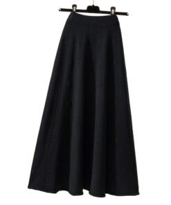 knitted skirt for women 2024 autumn and winter mid-length jacquard temperament | 1052 - Image 5