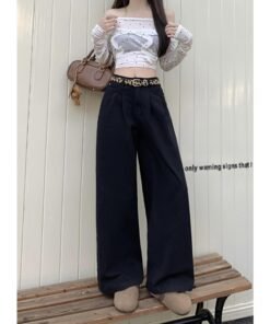Loose Pleated Jeans Women's | 1084 - Image 3